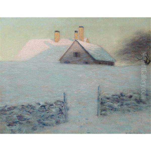 Snowy Day Oil Painting by Lovell Birge Harrison