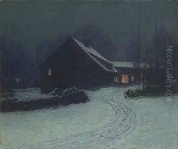 The Inn At Cos Cob Oil Painting by Lovell Birge Harrison