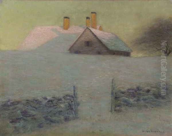 Snowy Day Oil Painting by Lovell Birge Harrison