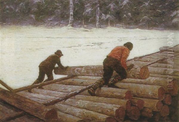 The Loggers Oil Painting by Lovell Birge Harrison