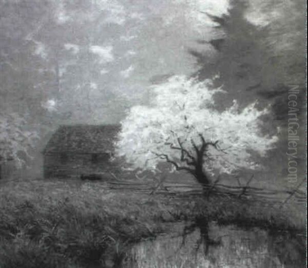 Cherry Blossoms Oil Painting by Lovell Birge Harrison