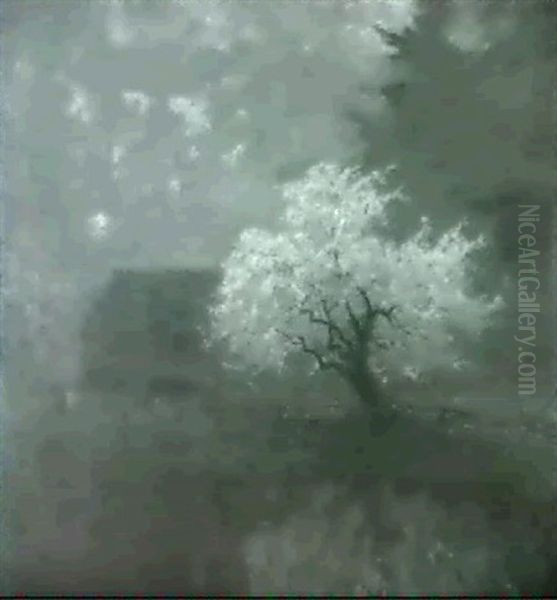 Cherry Blossoms Oil Painting by Lovell Birge Harrison