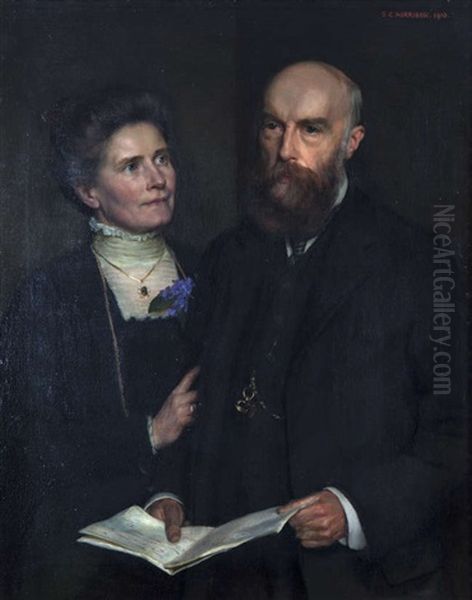 Blayney R.j. Balfour And Madeline, His Wife, Of Townley Hall, Drogheda Oil Painting by Sarah Cecilia Harrison