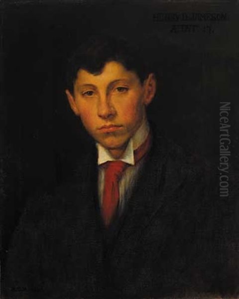 Henry D. Jameson, Aged 17 Oil Painting by Sarah Cecilia Harrison