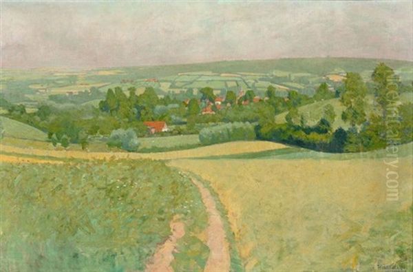 Paysage, Chemin A Travers Champ Oil Painting by Ferdinand Hart Nibbrig