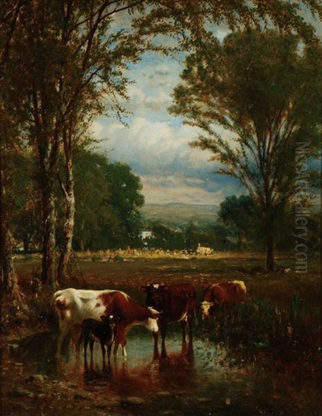 Sabbath Afternoon Oil Painting by James McDougal Hart