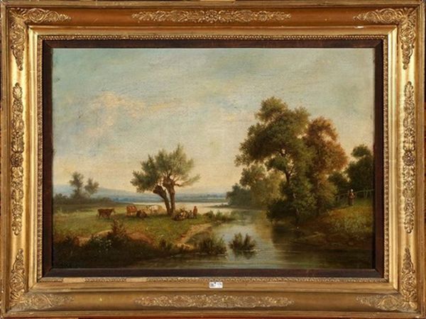 Paysage Anime Oil Painting by James McDougal Hart