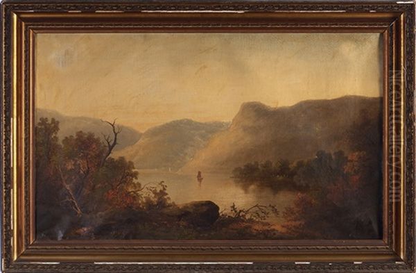 View Of The Hudson Highlands Oil Painting by James McDougal Hart