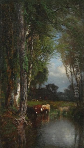 Sabbath Morn Oil Painting by James McDougal Hart