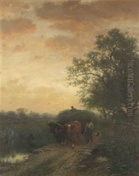 The Close Of Day Oil Painting by James McDougal Hart