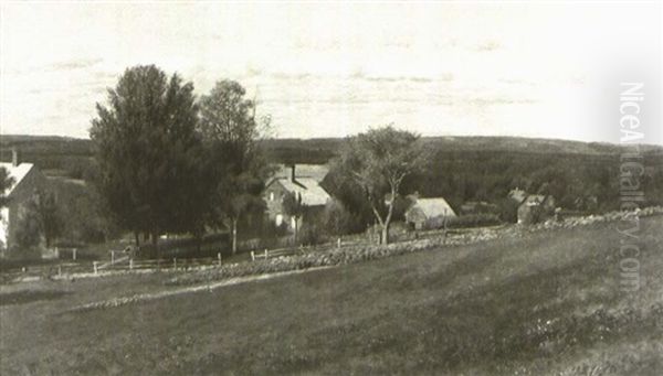 View Of Farmington, Connecticut Oil Painting by James McDougal Hart