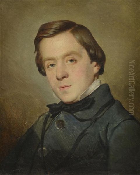 Portrait D'un Dandy Oil Painting by James Turpin Hart