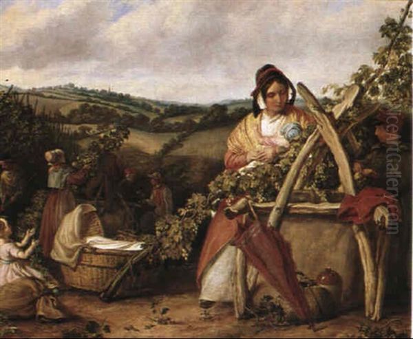 Hop Picking by Solomon Alexander Hart