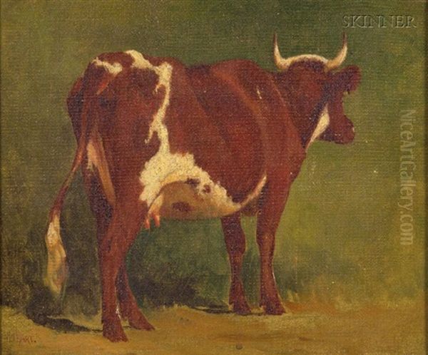 Cow Oil Painting by William Howard Hart