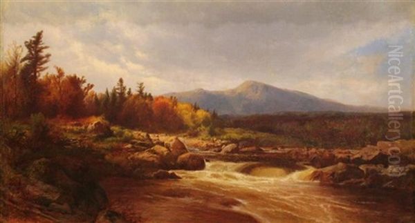 Mountain Torrent Oil Painting by William M. Hart