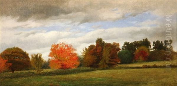 Early Fall Oil Painting by William M. Hart