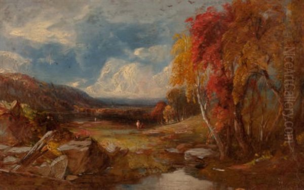 Reminiscence Of Vermont Oil Painting by William M. Hart