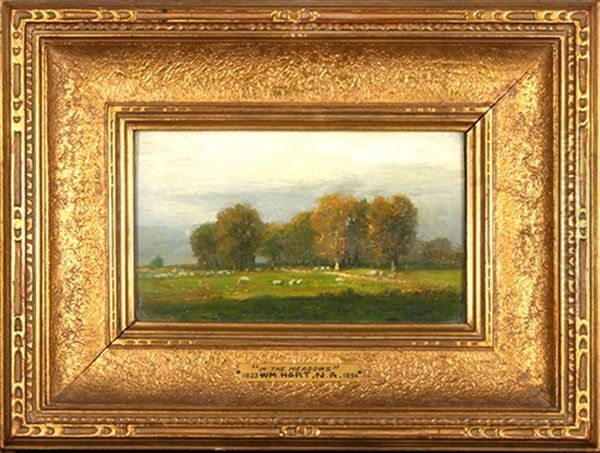 In The Meadow Oil Painting by William M. Hart