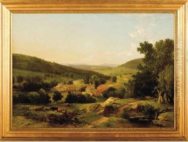 Connecticut River Valley Oil Painting by William M. Hart