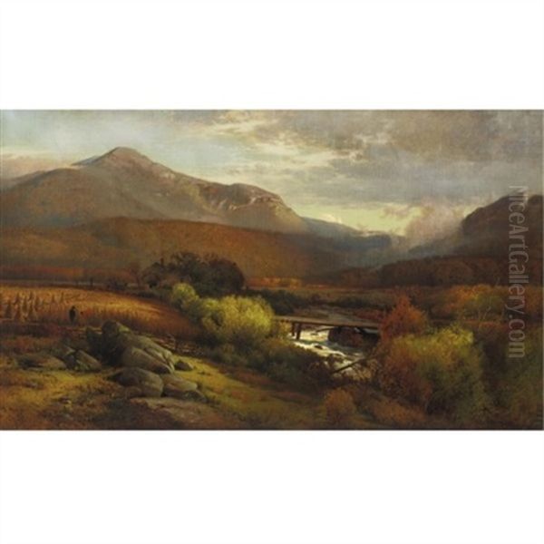 Catskill Landscape Oil Painting by William M. Hart