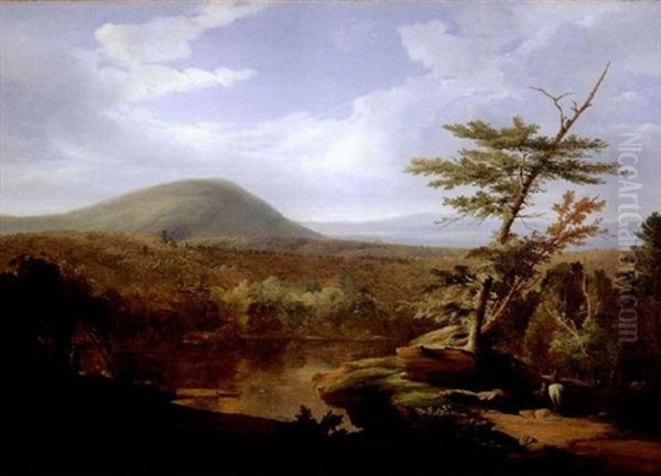 View In The Catskills Oil Painting by William M. Hart