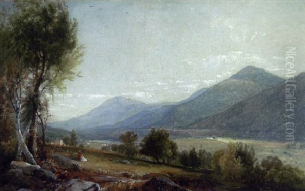 A Mountain Vista Oil Painting by William M. Hart