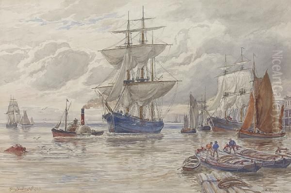 On The Thames Oil Painting by Alexander Ballingall