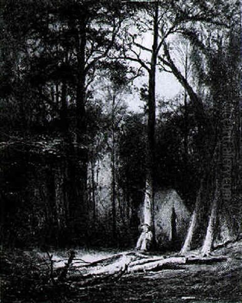 Encampment In The Woods by William M. Hart