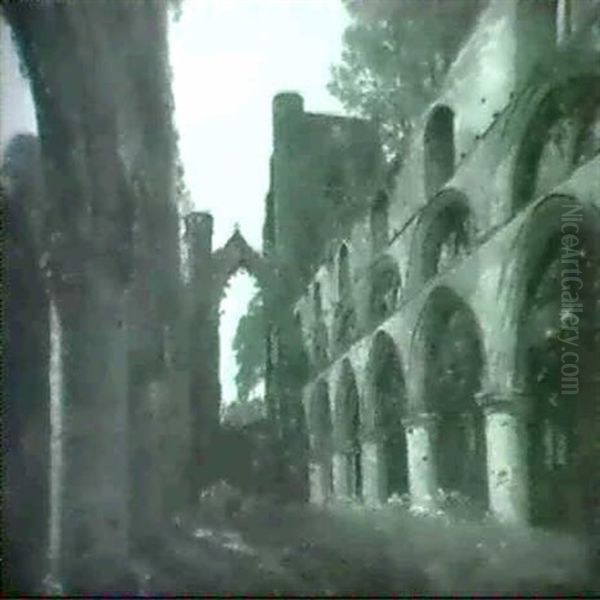 Ruins Of The Church At Dunkeldscotland Oil Painting by William M. Hart