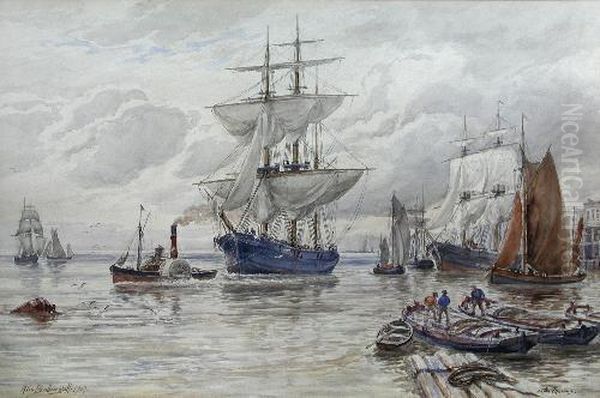 On The Thames Oil Painting by Alexander Ballingall