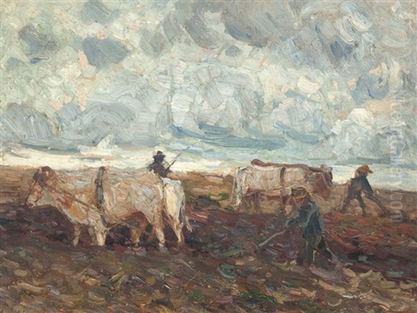 Field Work Oil Painting by Hans Hartig