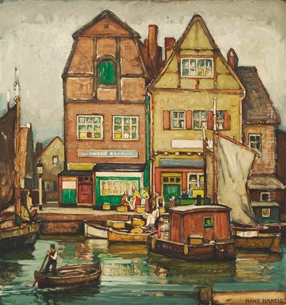 Alt-hamburg Oil Painting by Hans Hartig