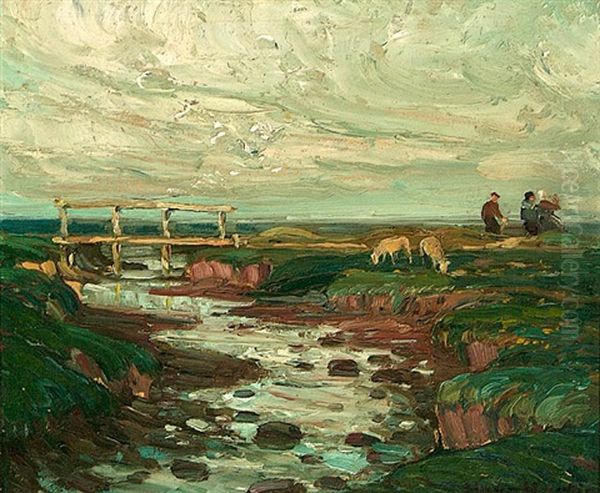 Abend Am Sylter Watt Oil Painting by Hans Hartig