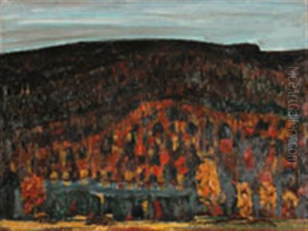 Autumn Maine Landscape Oil Painting by Marsden Hartley