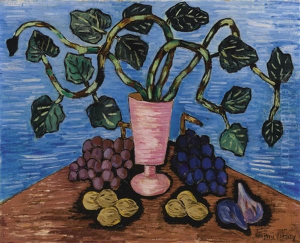 Ivy And Fruits Oil Painting by Marsden Hartley