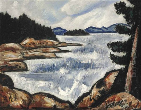 Camden Hills From Bakers Island Oil Painting by Marsden Hartley