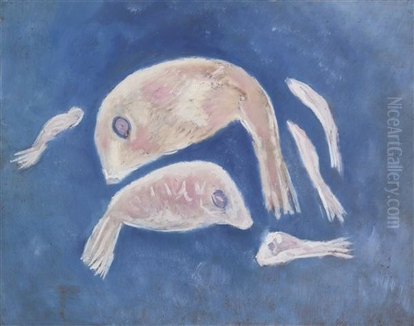 Fish In The Sky Oil Painting by Marsden Hartley