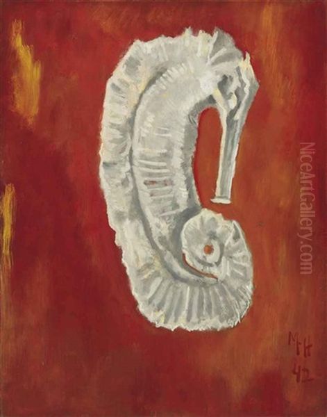 White Sea Horse Oil Painting by Marsden Hartley