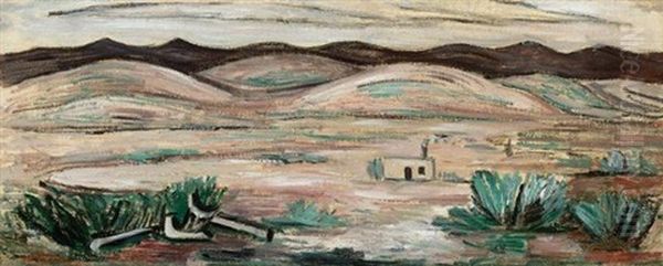 Mountainous Landscape Oil Painting by Marsden Hartley