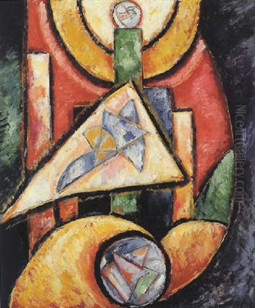 Abstraction Oil Painting by Marsden Hartley