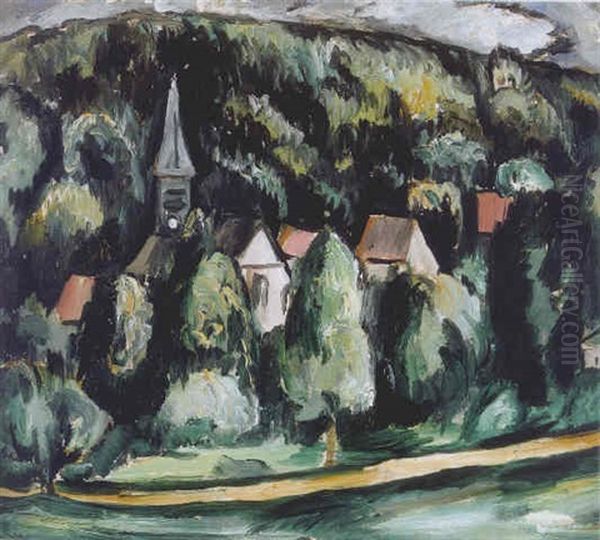 Vallee De Chevreuse-sevlisse Oil Painting by Marsden Hartley