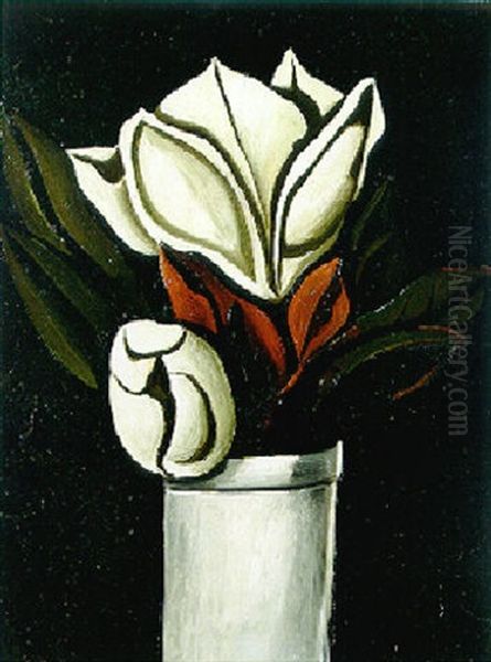 Mexican Floral Oil Painting by Marsden Hartley