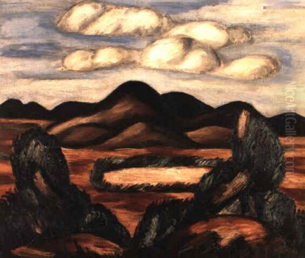 New Mexico Recollection Oil Painting by Marsden Hartley