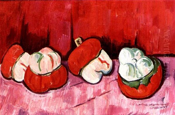 Peppers Oil Painting by Marsden Hartley