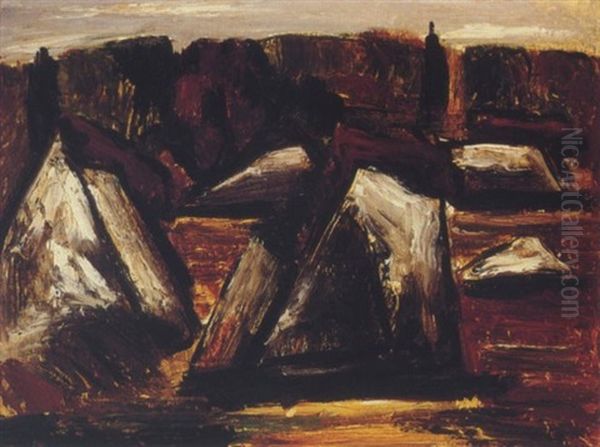 Autumn, Dogtown Common Oil Painting by Marsden Hartley