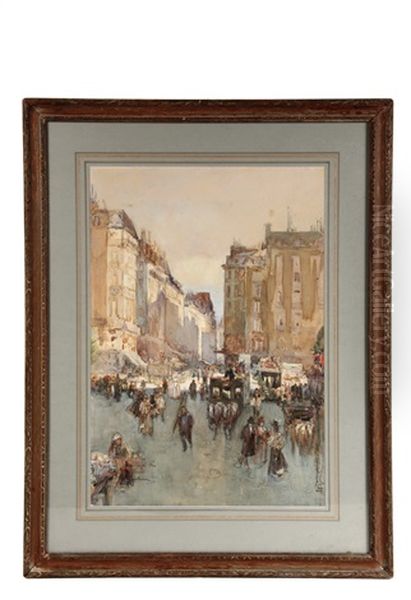 Saint Germain-des-pres, July, 97, Paris Oil Painting by Sydney K. Hartman