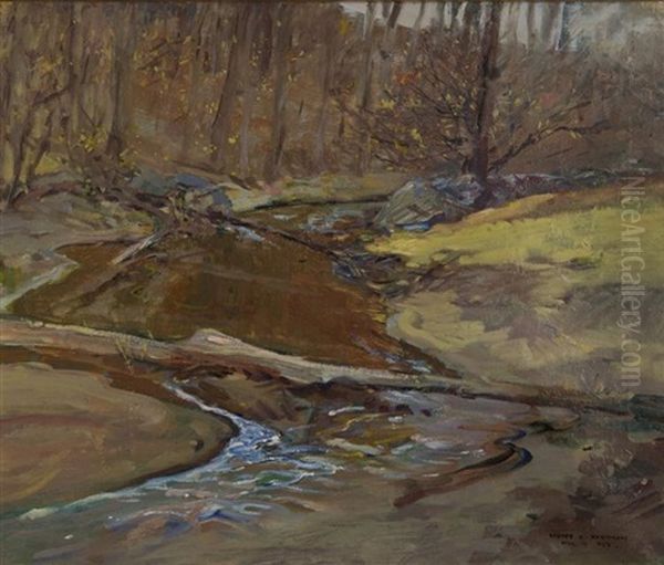 River In The Wood Oil Painting by Sydney K. Hartman