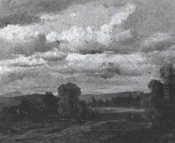 Vorgebirgslandschaft Oil Painting by Ludwig Hartmann