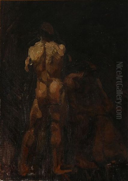 Daedalus Og Icarus Oil Painting by Oluf Hartmann