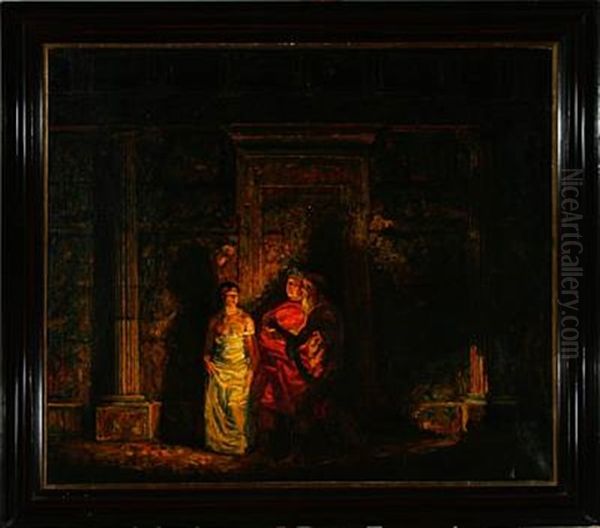 Diogenes Is Seeking An Honest Man Oil Painting by Oluf Hartmann